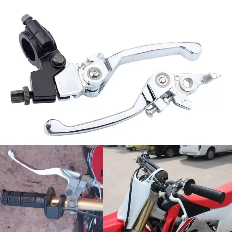 

Набор складных тормозных рычагов сцепления для мотоцикла Pit Dirt Bike ATV Quad 110cc 125cc 140cc Черный Хром Задний