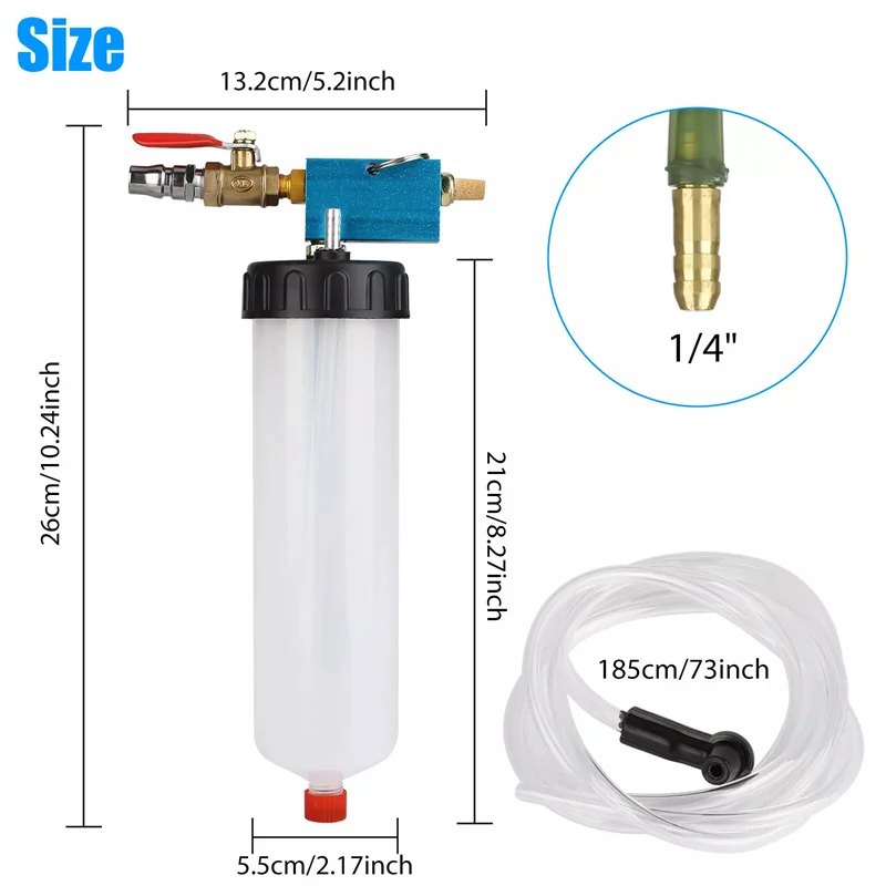 

New Car Brake Fluid Oil Change Tool Hydraulic Clutch Oil Bleeder for Empty Exchange Drained Equipment Car Motorbike Auto Repair