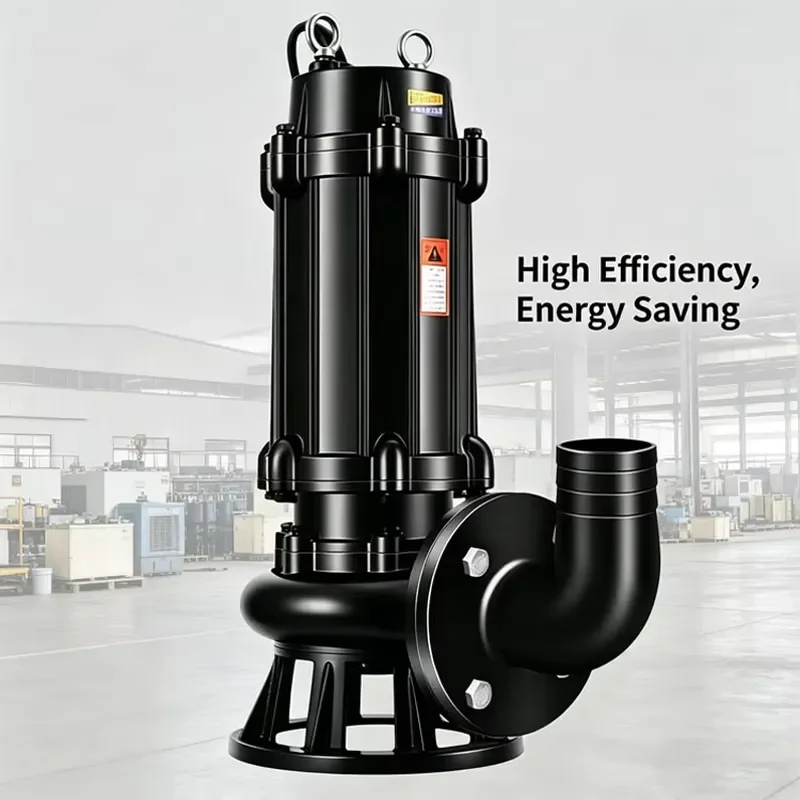 Large Caliber Submerged Sewage Pump Semi-Automatic Control High Pressure Stainless Steel Impeller 100-500 L/min for