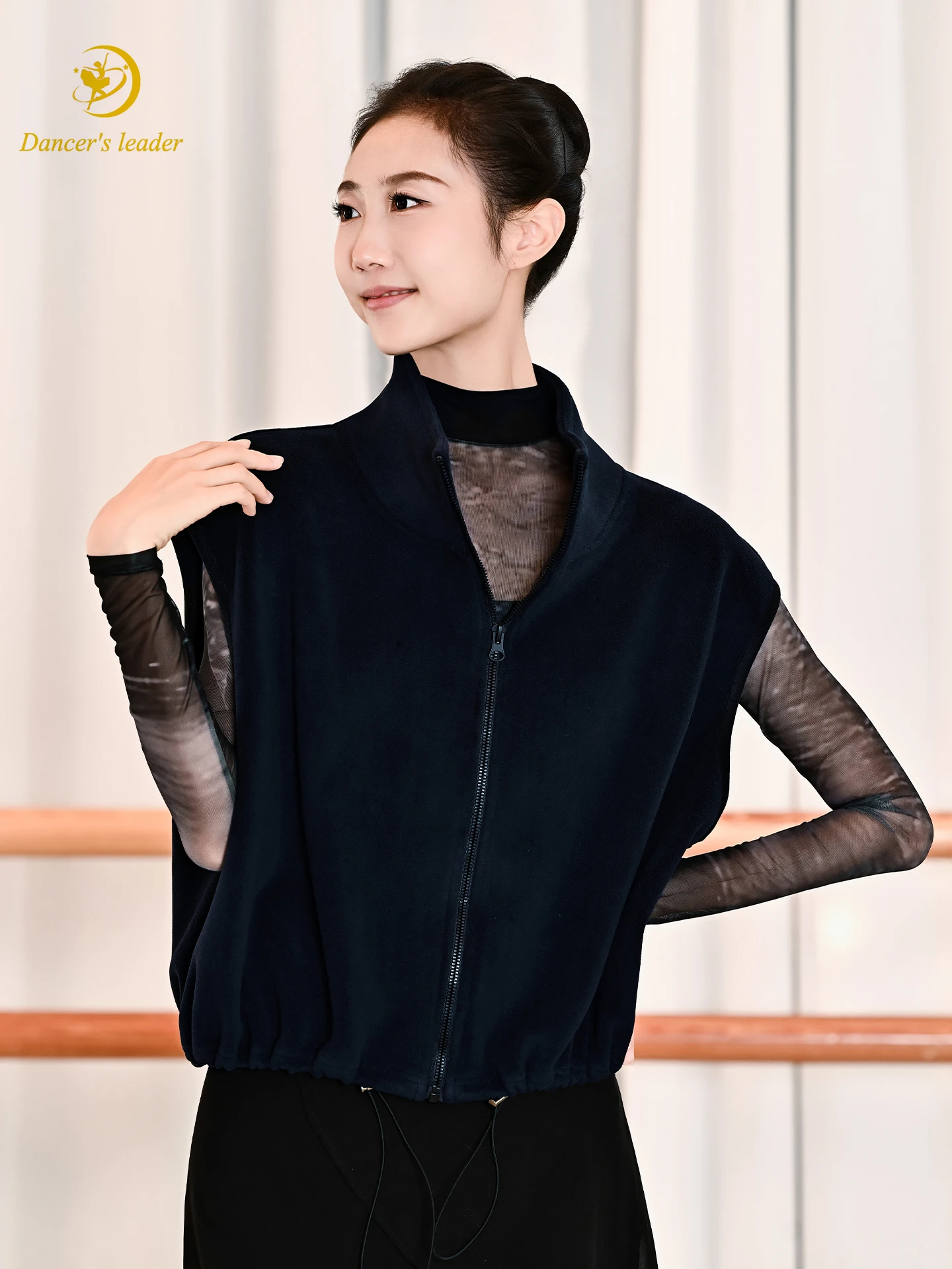 Macacão de balé, estilo feminino adulto profissional, dança de emagrecimento, prática de ioga, colete quente de lã olímpica de outono e inverno