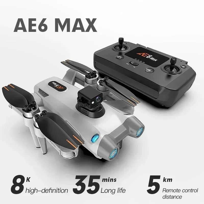 GEETHA AE6 MAX Drone 360°° Unikanie przeszkód 8K Profesjonalne podwójne kamery HD ESC GPS Optyczne pozycjonowanie przepływu Drone DC FPV