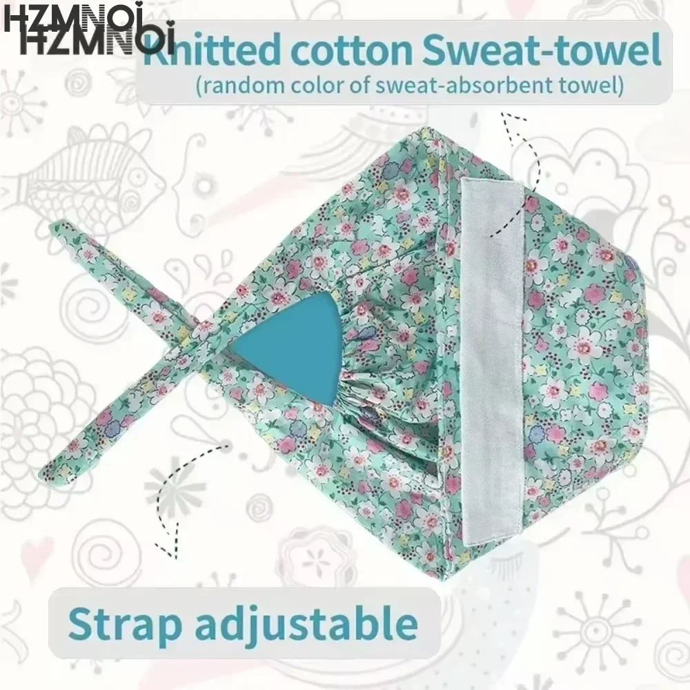 الكرتون الجراحية فرك قبعة القطن الخالص سبا صالون تجميل الشيف نظيفة قبعة العمل المطبوعة عيادة الأسنان قبعات قبعات الجراحة النسائية