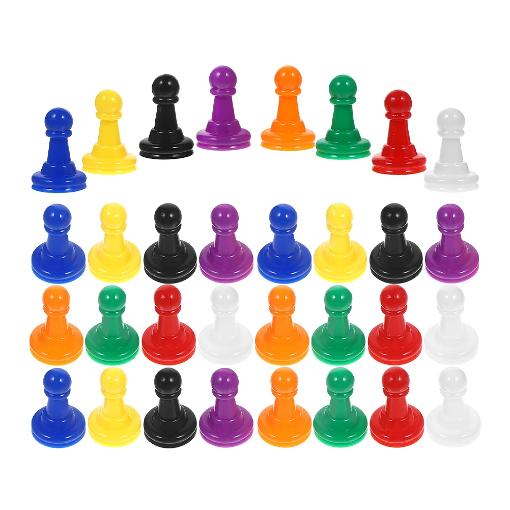 

64Pcs Multicolor Plastic Chess Pieces For Board Games Enhanced Game Experience And Interactive Party Supplies