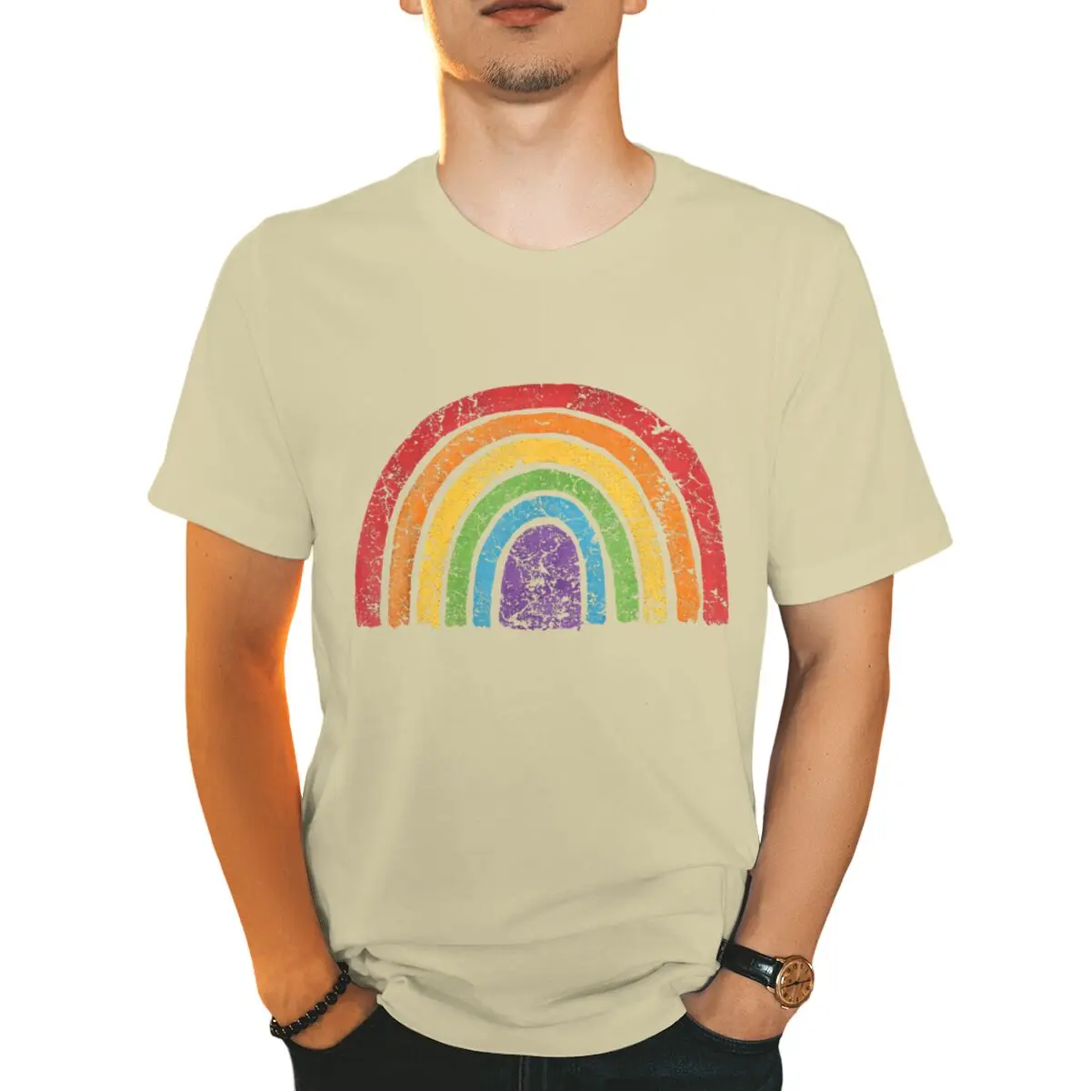 LGBTQ Rainbow Flag Gay Pride T-shirt Pride Month Short-sleeve Crewneck T-shirt Vintage LGBT T Shirt Summer Tops Tees Clothes view 5