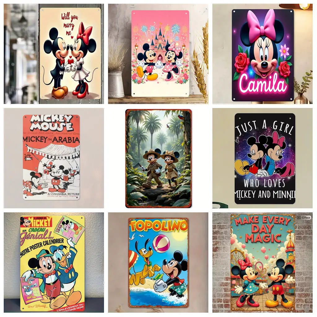 

Miniso Mickey Selection Funny Bar Metal Sign, Retro Plaque, Vintage Sign, Alcohol Drinker, Pub, Club, Kitchen Wall Decoration