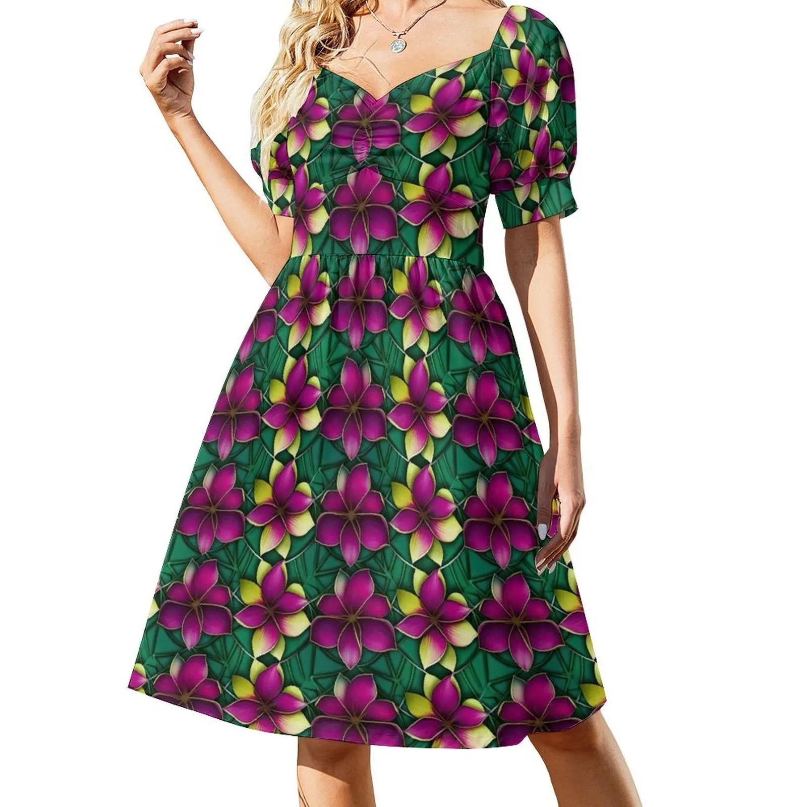 

Funky Plumeria Dress Women's dresses Summer women's clothing Dress women women's fashion dresses