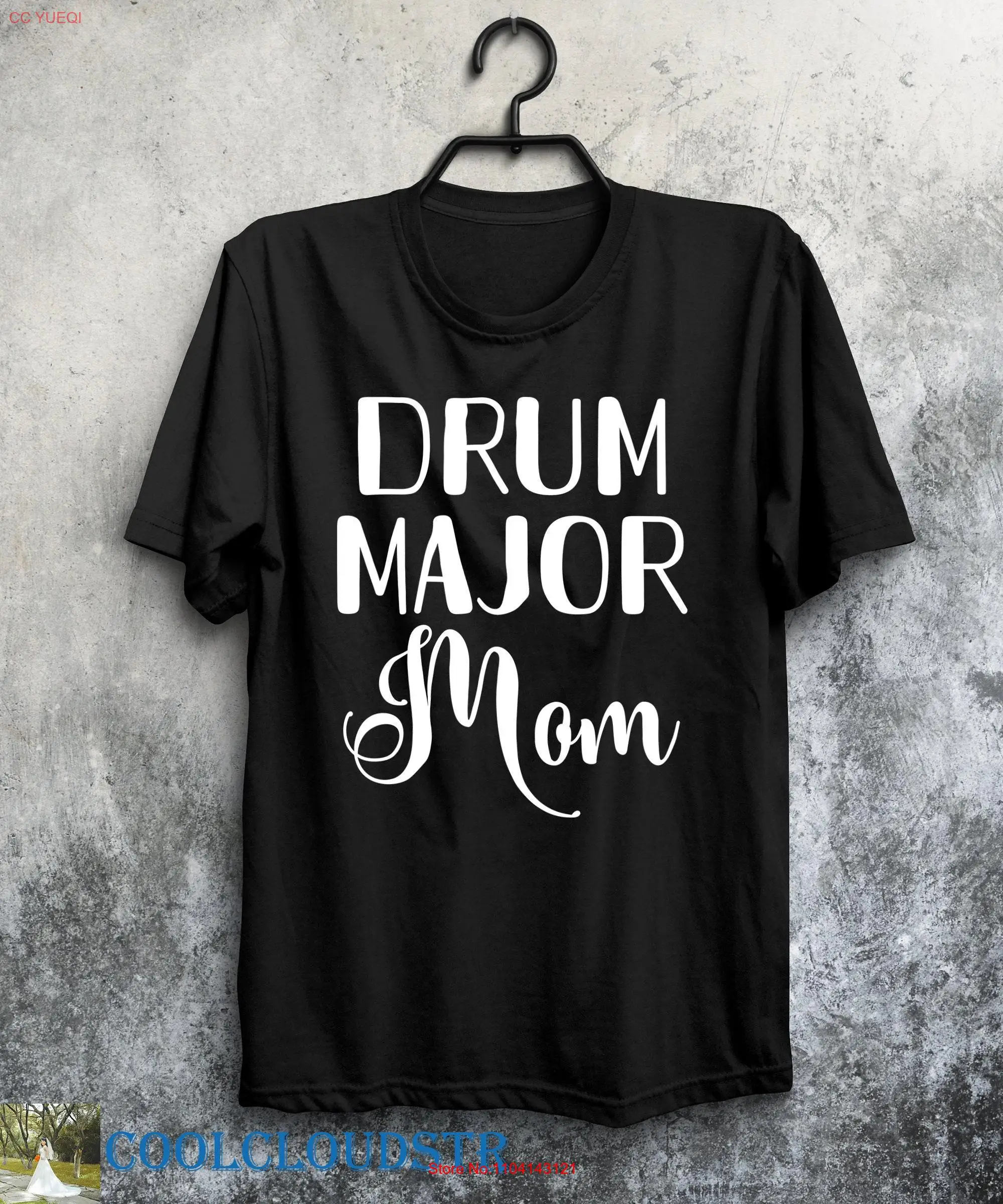 Band Mom T Shirt Drum Major Funny For Mommy long or short sleeves