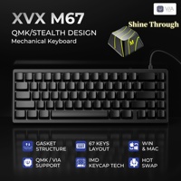 XVX M67 Phantom RGB Backlight Keyboard Hot Swappable Mechanical Keyboard with IMD-Tech Keycaps QMK/VIA Custom Keyboard