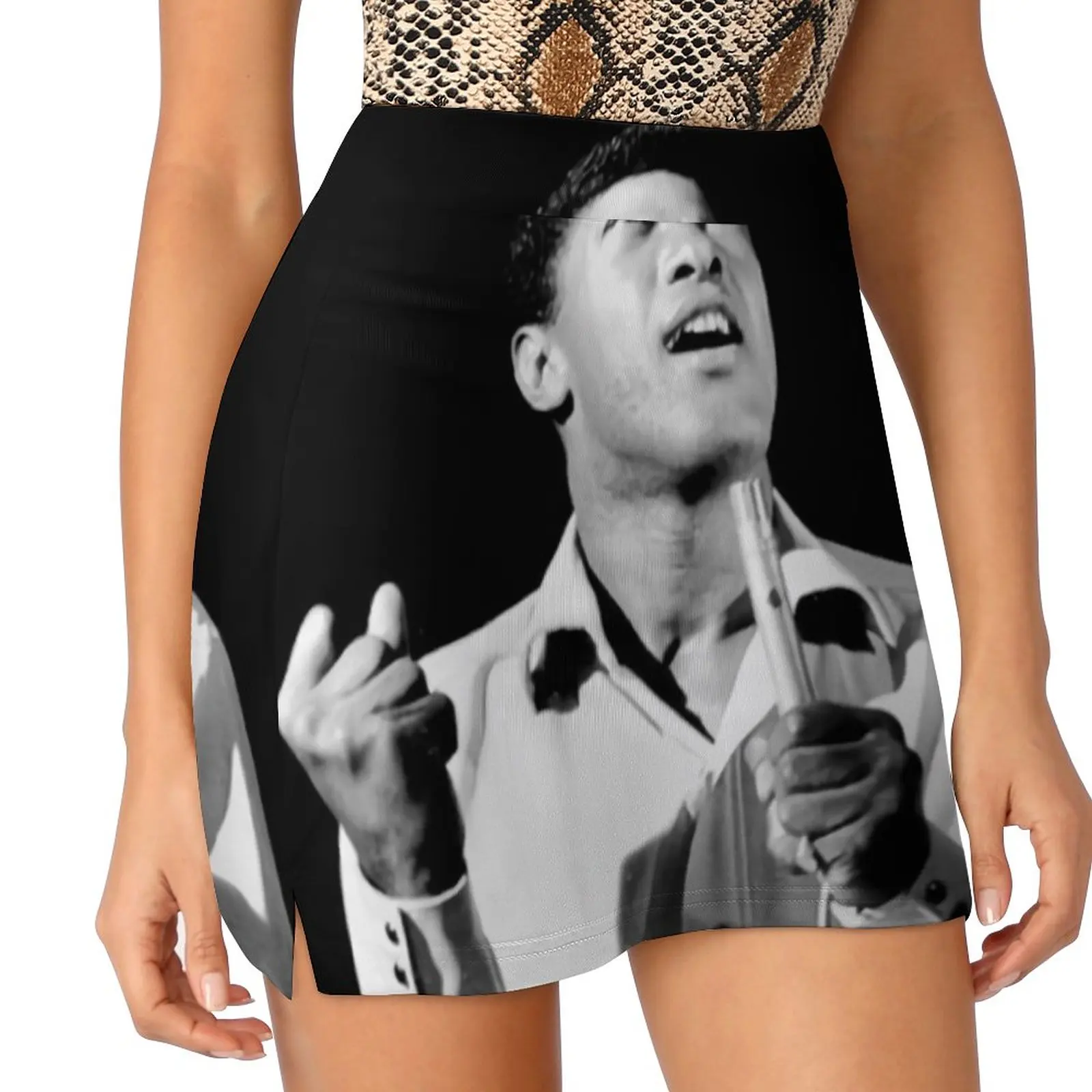 

Sam Cooke Old Potrait Light Proof Trouser Skirt kawaii skirt extreme mini dress