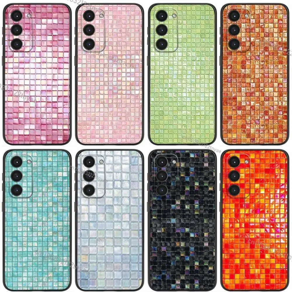 

Hot Glitter Dream Conch Shell Marble Phone Case For Samsung Galaxy A20,21s,22,31,32,52,53,72,73,80,91Liquid Silicone Black Cover