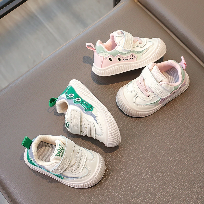 Children\'s Baby Walking Shoes 0-6 Years Old Pink Soft Lightweight Boys Girls Single Shoes Four Seasons Green Cute Kids Sneakers