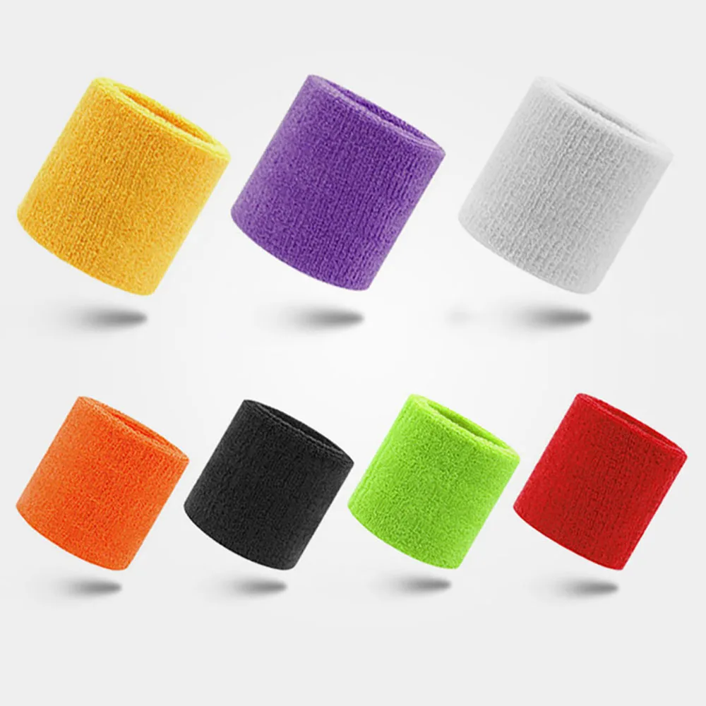 8x8cm Support Wristband Band Bracers Wrist Sport Sweat Towel Cuff Tennis Wrist Guard Protector Strap Fitness Run Sweatband Gym