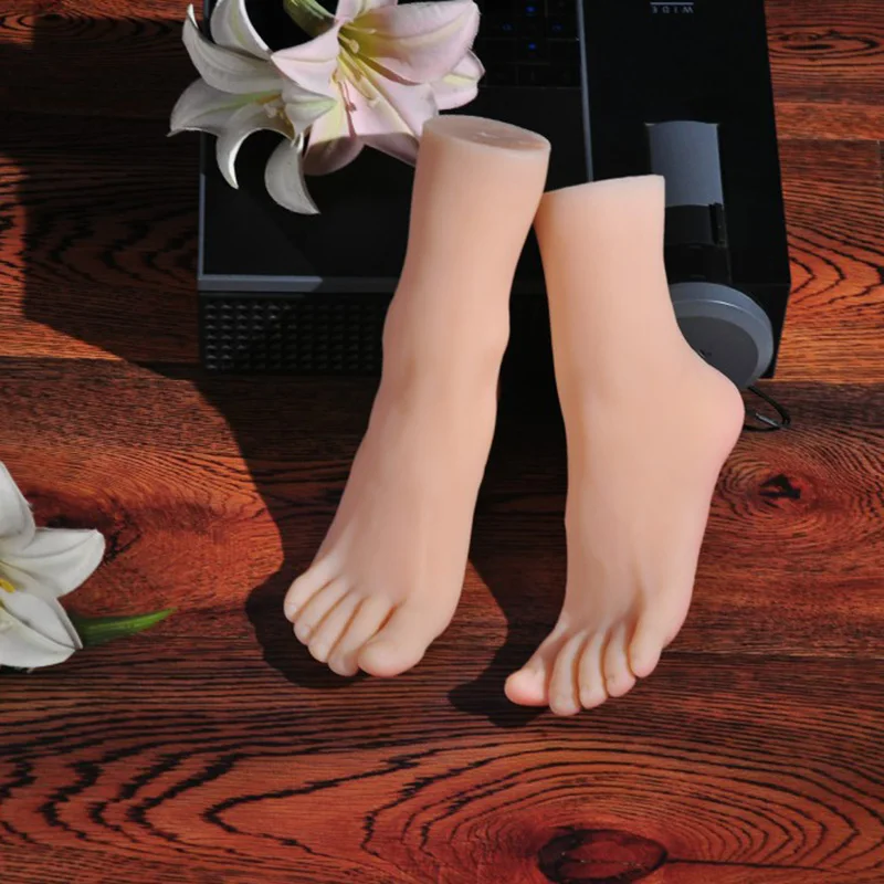 Vrouwelijke Mannequin Voeten Fetish Simulatie Siliconen Voet Model Nail Art Praktijk Manicure Foto Schoenen Sok Display