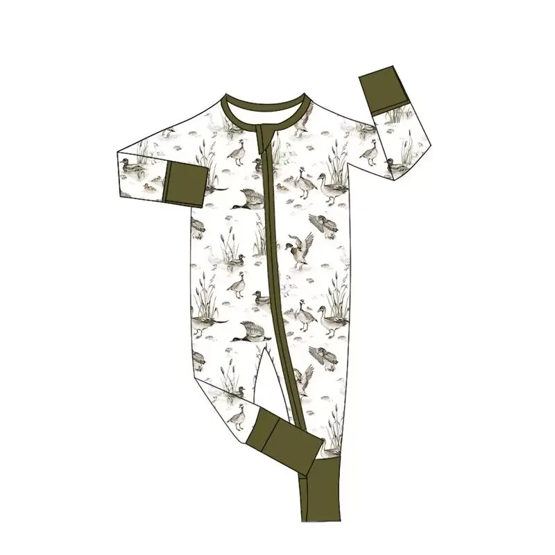 Hunting Set Wild Duck Pattern Long Sleeve Set Short Sleeve Suit Jumpsuit Newborn Baby Clothes Kids Clothes Wholesale