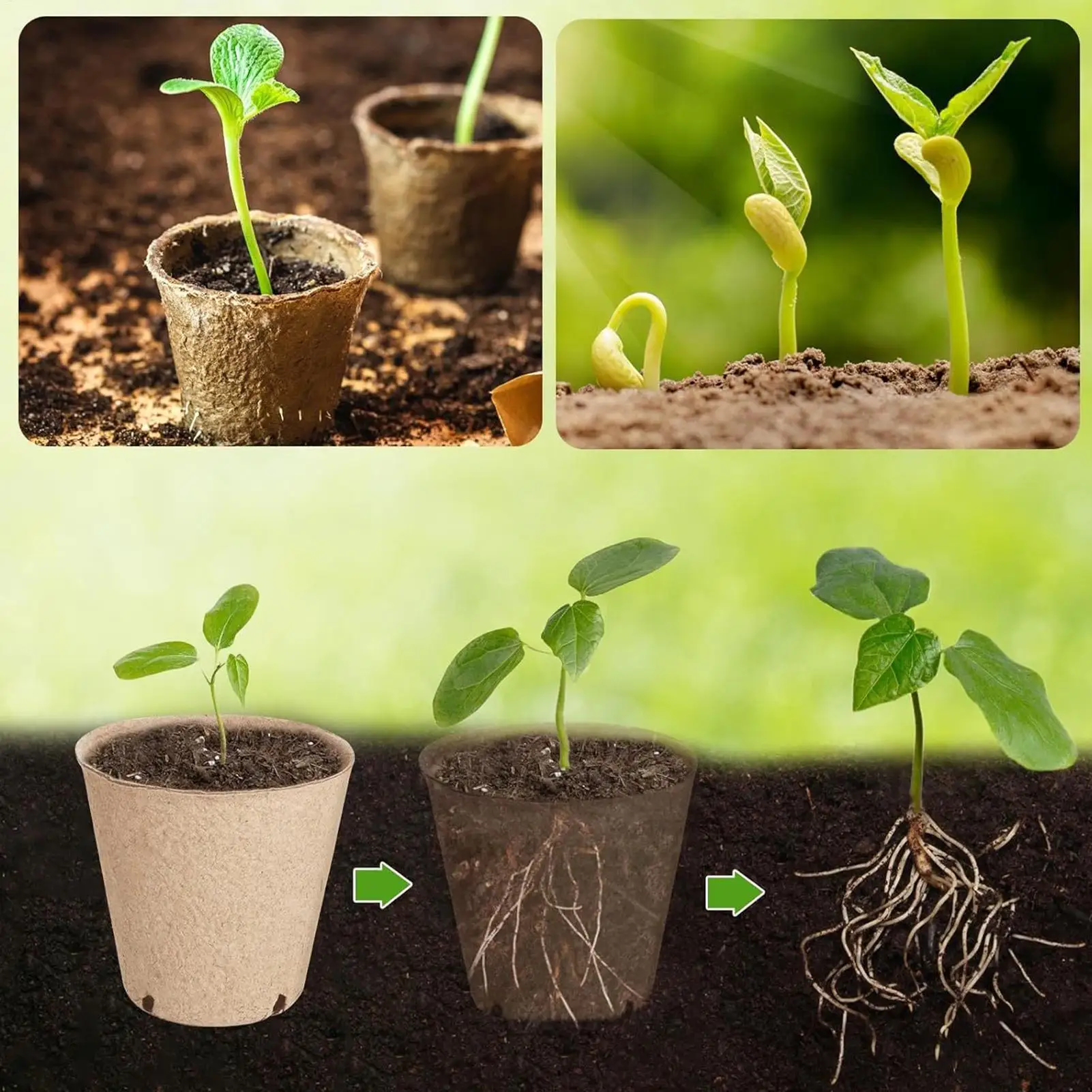 

Seedling Pots Breathable Germination Container Plant Seedling Pots With Drainage Holes For Yard Backyard Balcony Flowers
