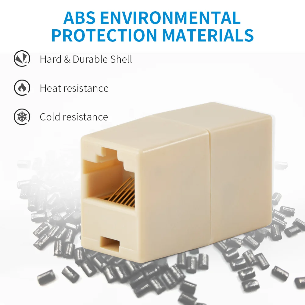 Network Ethernet Dual Straight Head Lan Cable Joiner RJ45 Coupler CAT 5 5E 6 6a Extender Plug Network Cable Connector
