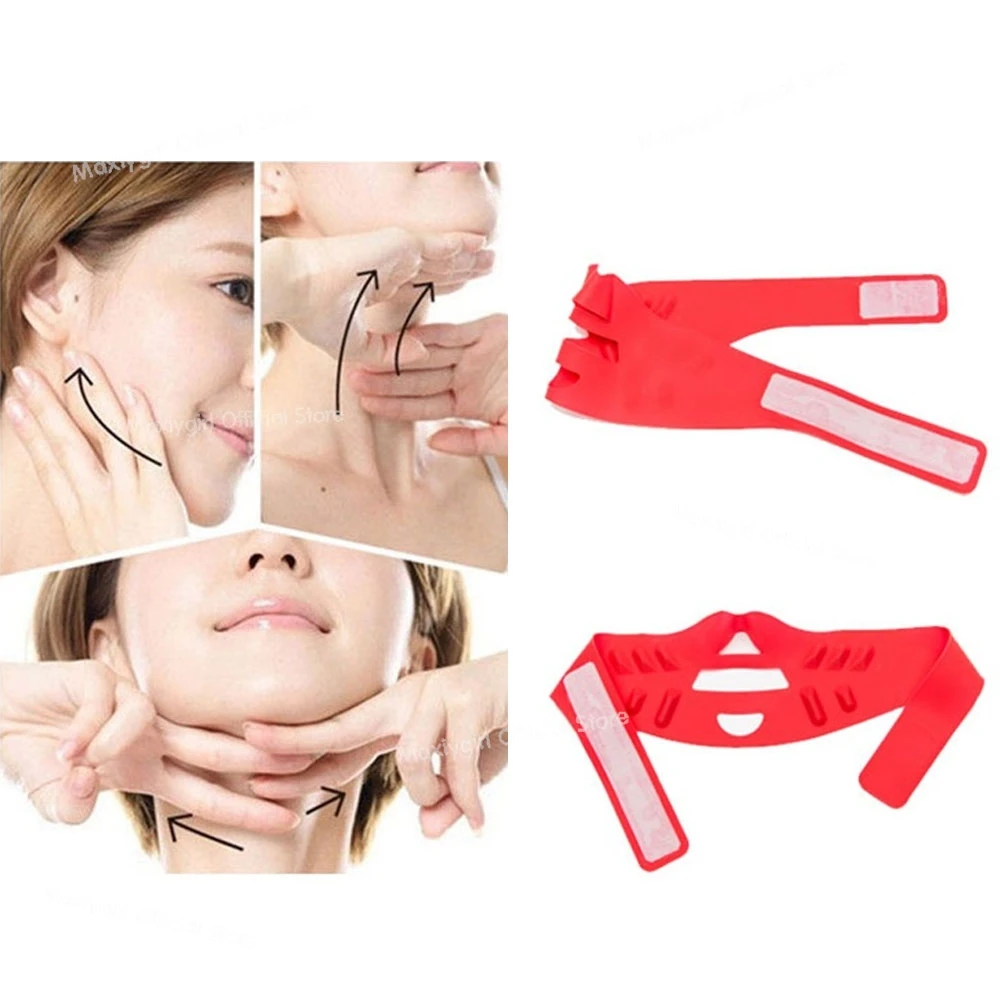 سيليكون تشكيل رفع الوجه ضمادة حزام التخسيس قناع الوجه الخد المضادة للتجاعيد العناية بالبشرة النوم الإيدز #6