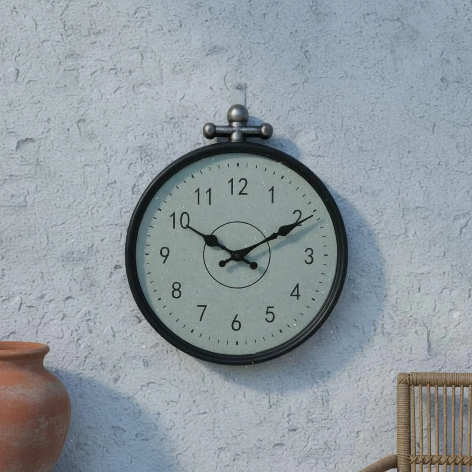 Waterproof Wall Timepiece Water-Resistant Outdoor Timepiece Home Decor IP44 Timepiece Easy to Read for Garden