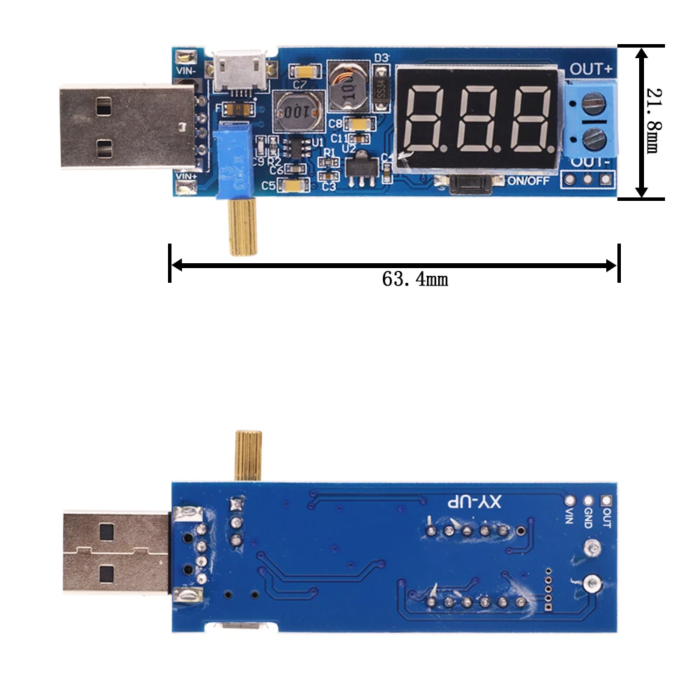 DC-DC 5V to 3.5V/ 9V/12V LCD USB Step UP/Down desktop Power Supply Module Adjustable Boost Buck Converter voltmeter Out 1.2V-24V