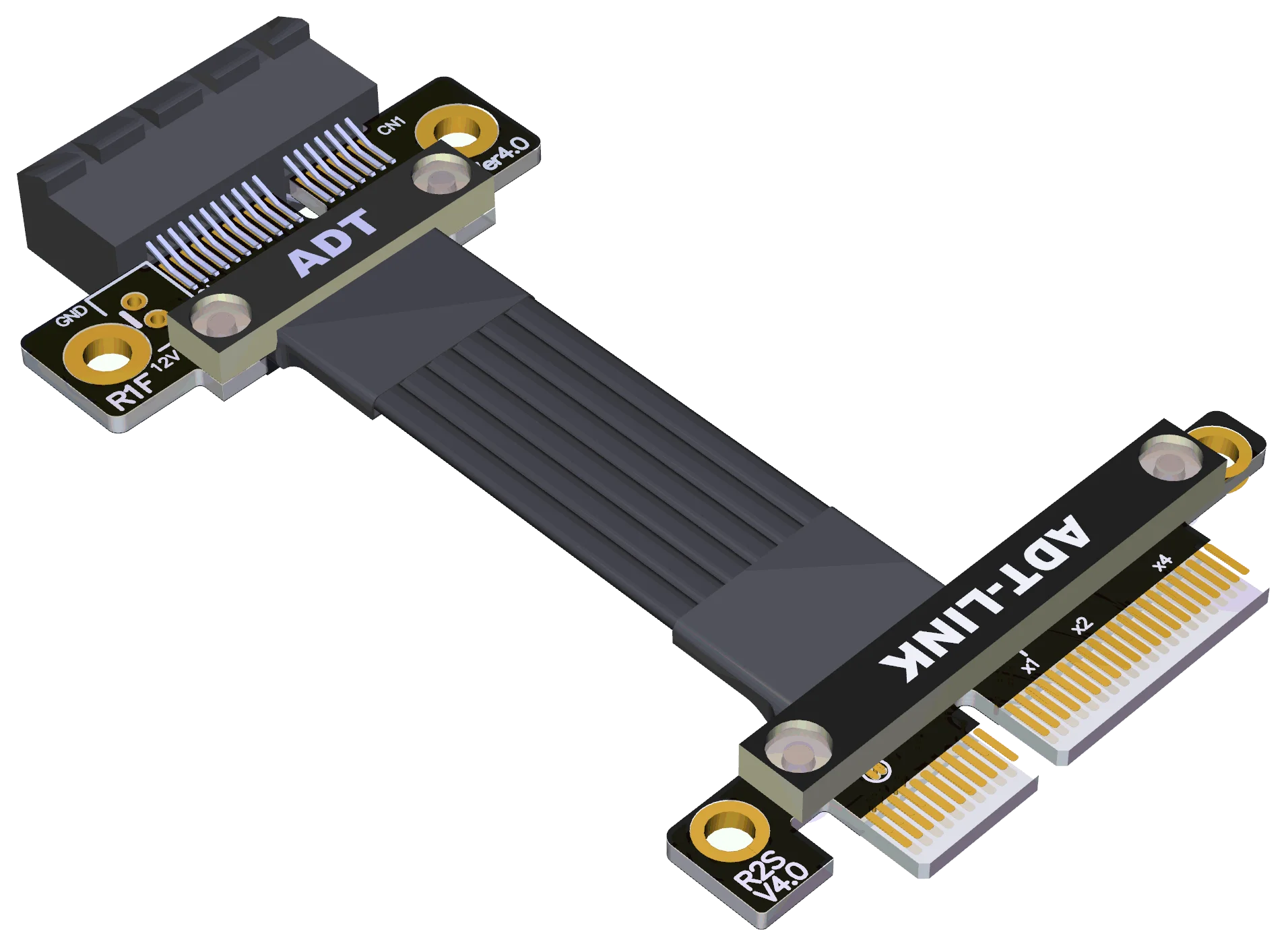 Imagem -03 - Ângulo Direito Pci Express 3.0 4.0 x4 para x1 Riser Cabo de Extensão Jumper R21sl para Placa de Captura Gigabit Lan sem Fio Usb Cartão de Áudio