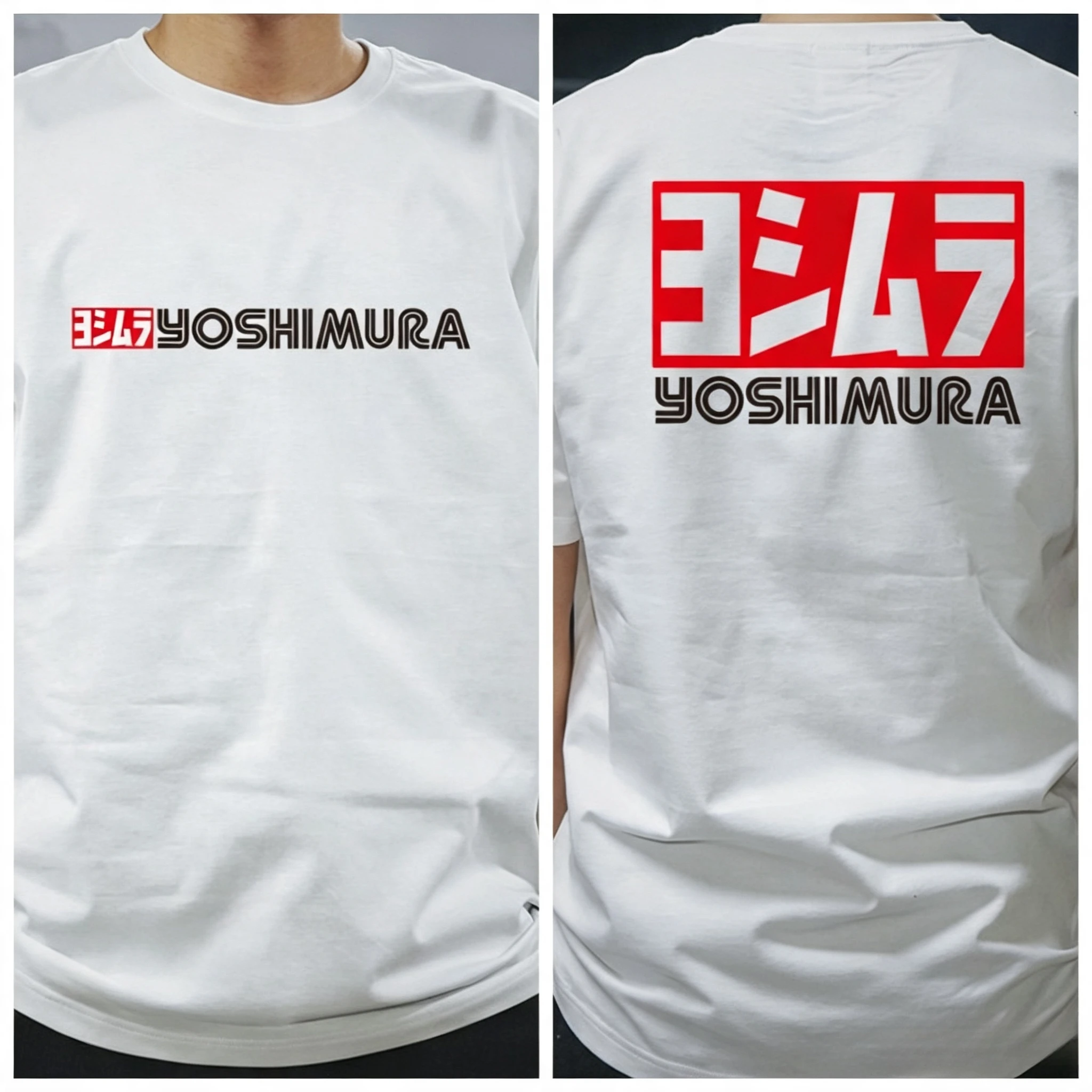 Summer Fashion New Japanese Modified Motorcycle Yoshimura Exhaust Heavyweight Pure Cotton Men's and Women's T-Shirt
