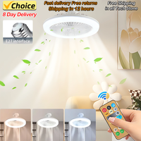 Smart 3-in-1 Ceiling Fan with Remote Control Lighting Lamp E27 Converter Base 85-265V Lighting Base for Bedroom and Living Room