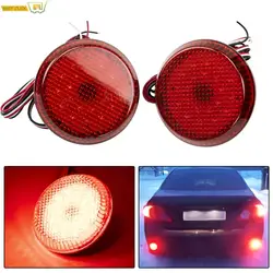 X2 Red LED Rear Bumper Reflector Lights Car Tail Lamps Brake Stop Light For Nissan Qashqai X-Trail T31 For Toyota Corolla Sienna