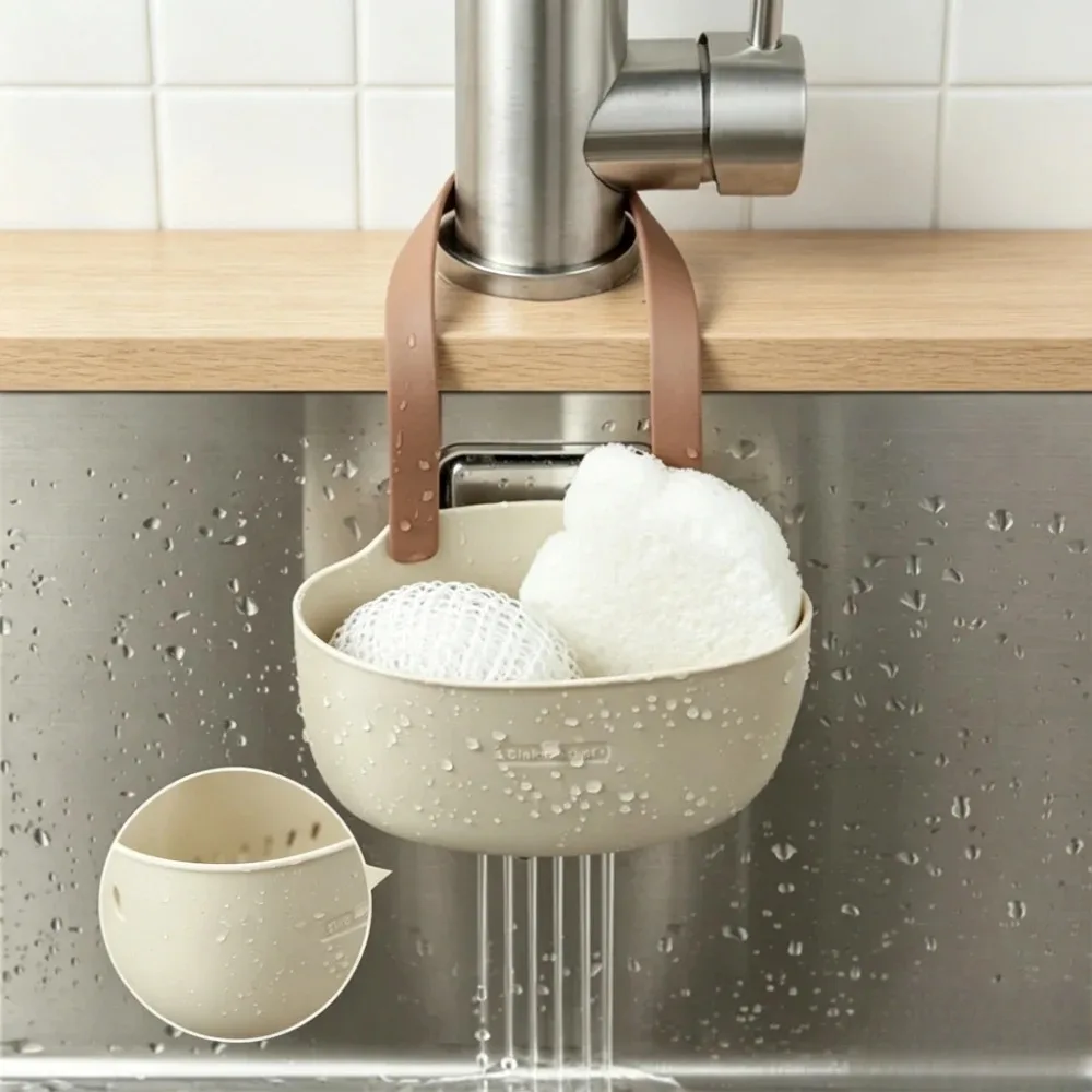 Halterung für die Küchenspüle, hängender Abtropfkorb, verstellbares Abtropfgestell, Seifen- und Schwammhalter, Wasserhahnhalter, Küchenzubehör, Neu – Detail 6