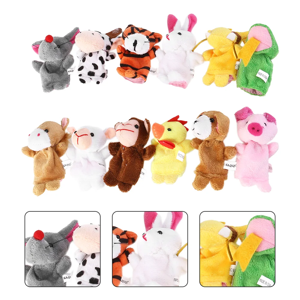 

12 Pcs Toys Finger Puppet Story Puppets Household Dolls Baby Supply Kids Accessory Adorable Child