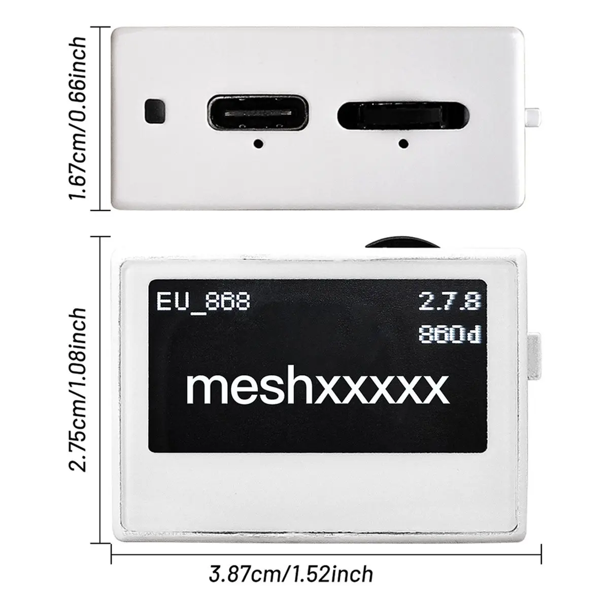

Миниатюрный сетевой узел LoRa Meshtiny с OLED-дисплеем, модулем NRF52840 SX1262 LoRa, карманный ретранслятор LoRa-радиосигнала
