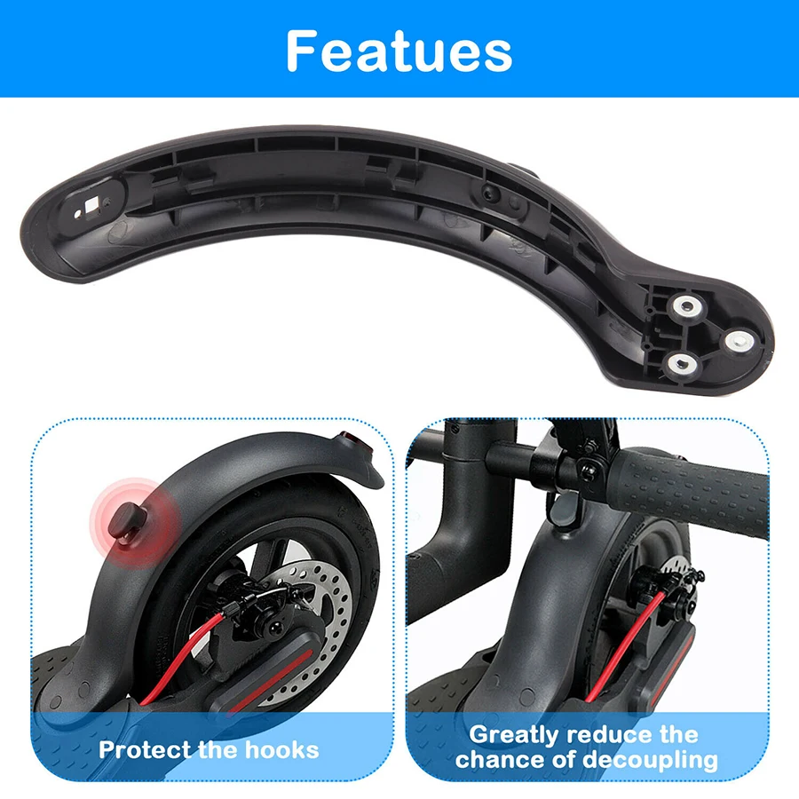 For Xiaomi Mijia M365 Rear Mudguard Fender Guard Electric Scooter Skateboard Scooters Rear Mudguard Tire Tyre Splash Accessory