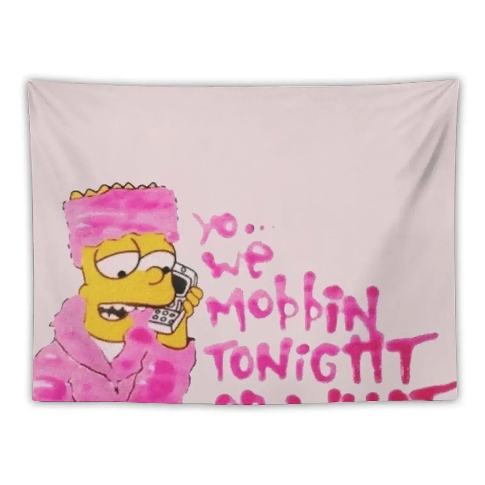 yo we mobbin Tapestry Wallpaper Room Decor Aesthetic Bedroom Decoration Tapestry