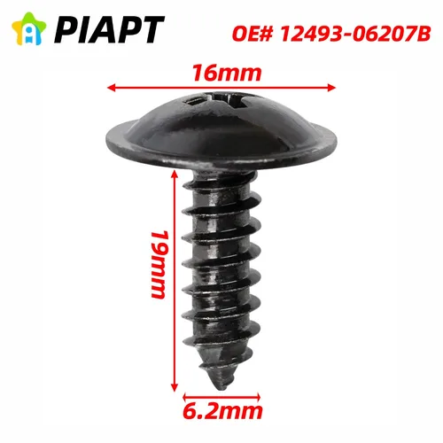 20 piezas OE # 12493-06207B tornillos de revestimiento de guardabarros para Hyundai Kia Accent Azera Elantra Sonata Tucson Veloster Veracruz Amanti Forte