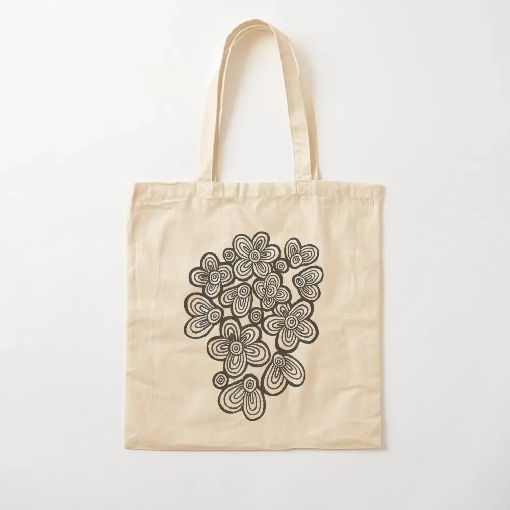 

Hand drawn abstract flowers Tote Bag Shopper handbag Fabric bag Women's beach bags Bag