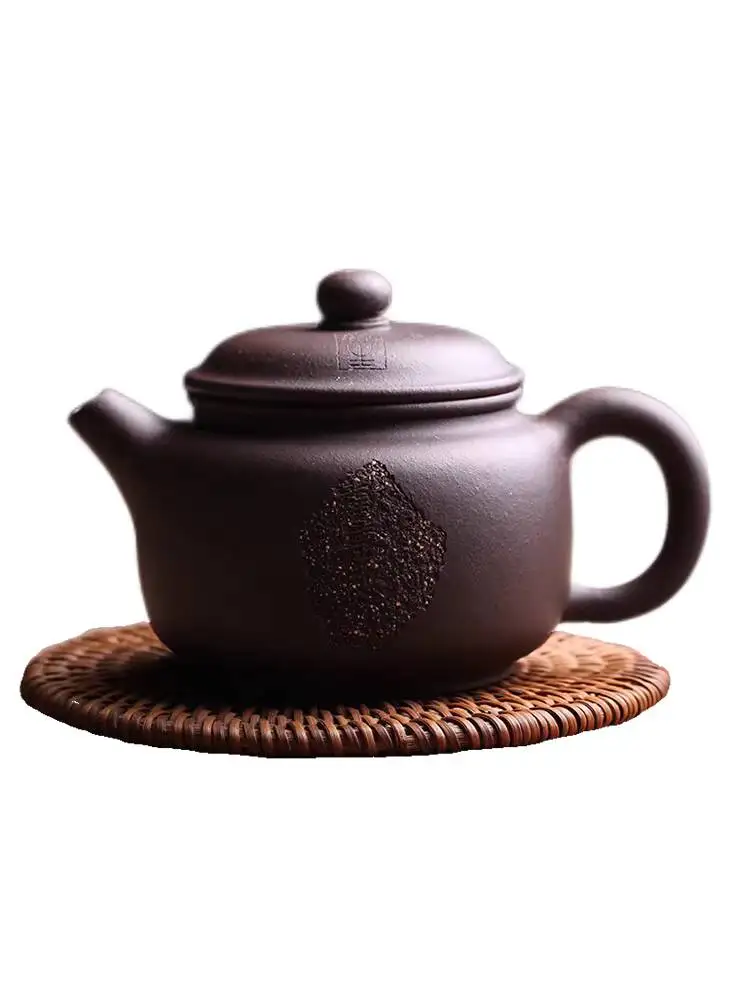 Yixing Original Mineral Teapot, Dezhong Pot, Fully Handmade By Famous Artist Wu Chunyan, Old Purple Clay Small Teapot For
