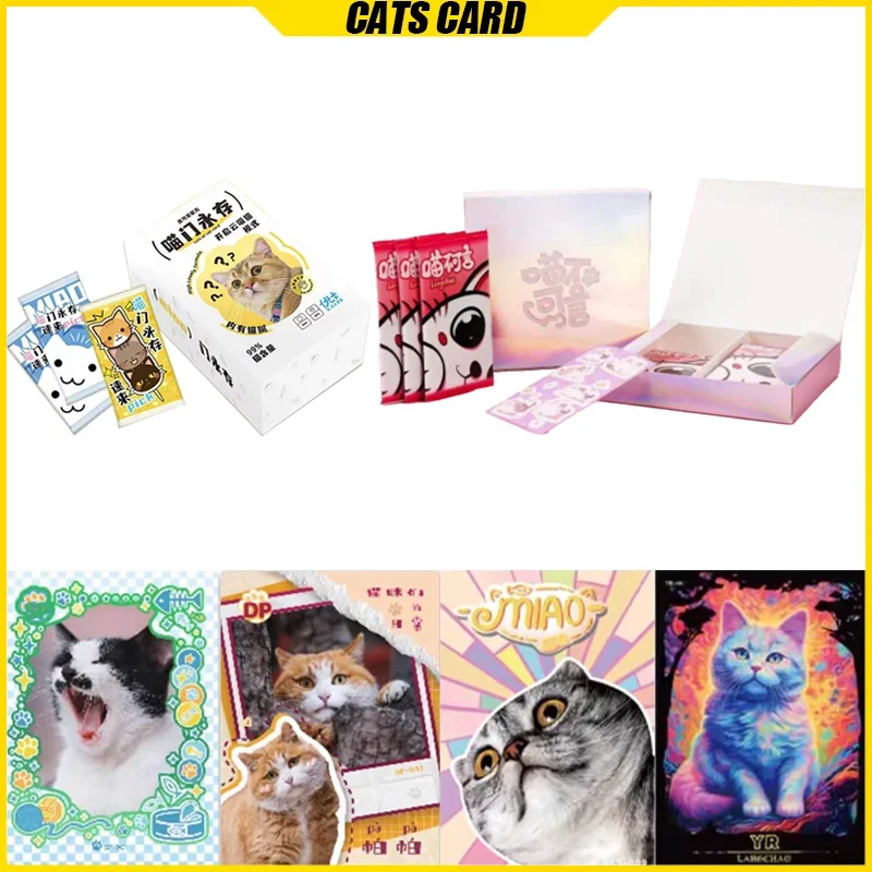 

Cats Cards Indescribable Meow Cats' World Forever Anime Collection Card Mistery Box Board Games Toys Birthday Gifts for Children