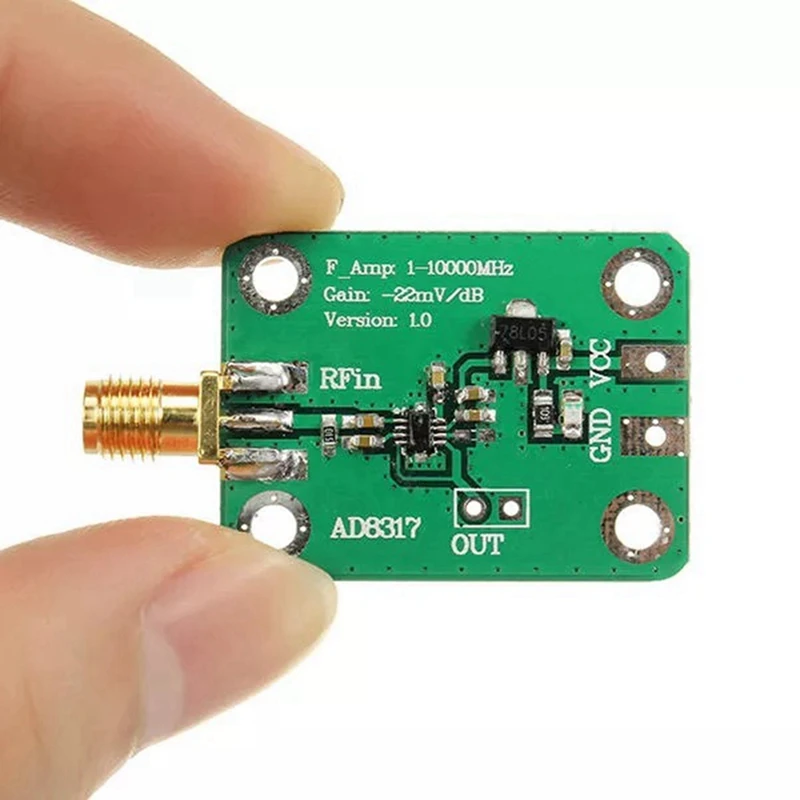 Detector logarítmico de alta velocidad, medidor de potencia de salida de registro de señal RF, controlador de 1M-10000Mhz, AD8317, 3 uds.