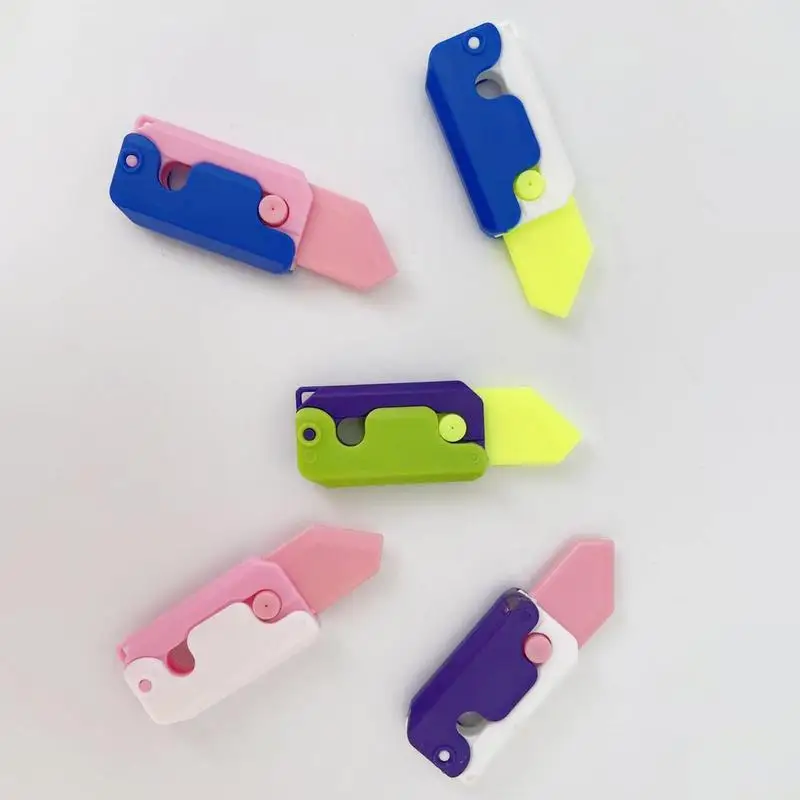 Cutter Fidget Toy 3D, Jouets Réutilisables et Pliables, Jouets Sensoriels pour Voyage et Travail, Cadeau pour Enfants