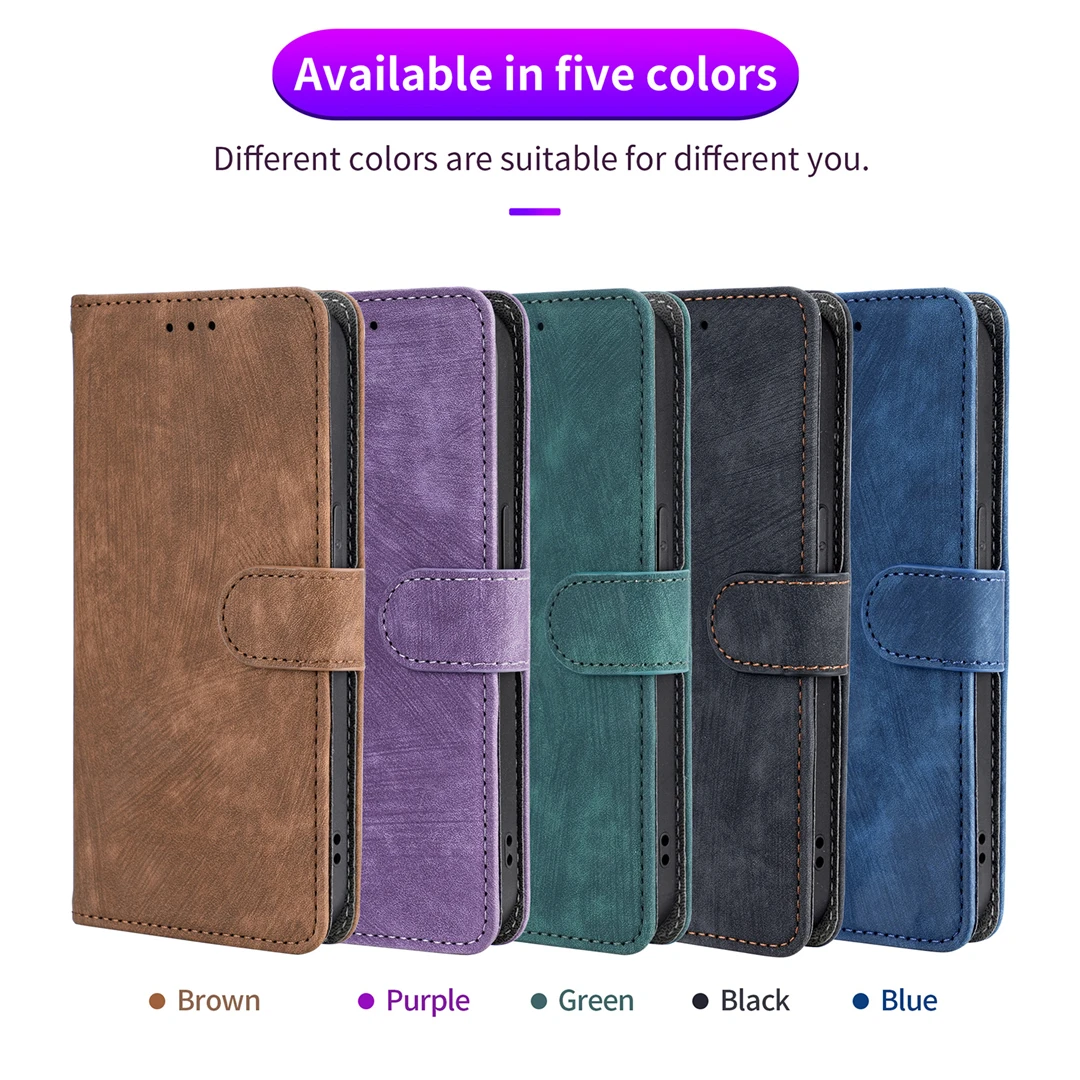 Novo estilo de couro flip phone case para asus zenfone 12 ultra rog phone 9 pro simples flip casos camurça falsa capa de telefone