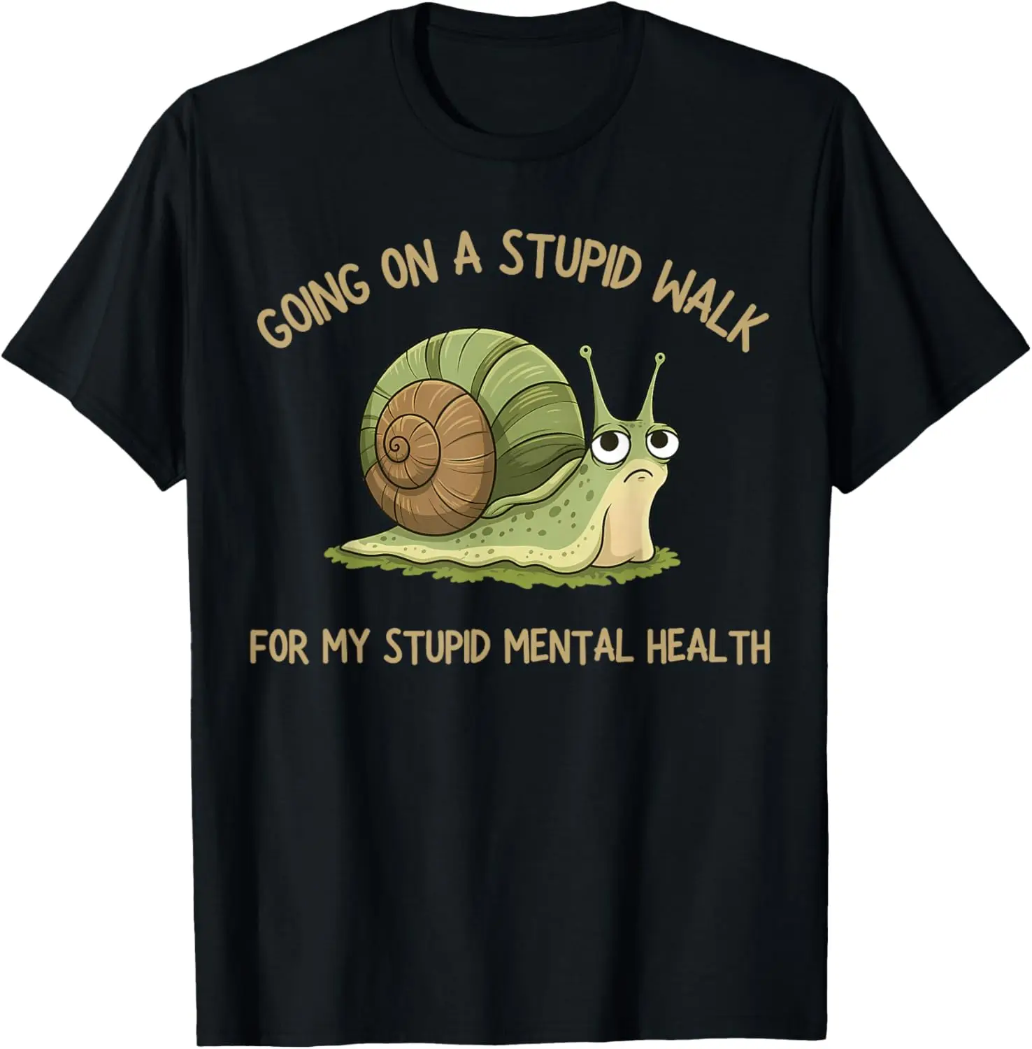 Going On A Walk For My Stupid Mental Health T-Shirt 100% Cotton Trendy Y2K Short-Sleeve Tee – Soft, Quick-Drying, & Moisture-Wicking; Ideal for Sports or Casual Wear; Great Gift for Christmas or Halloween.