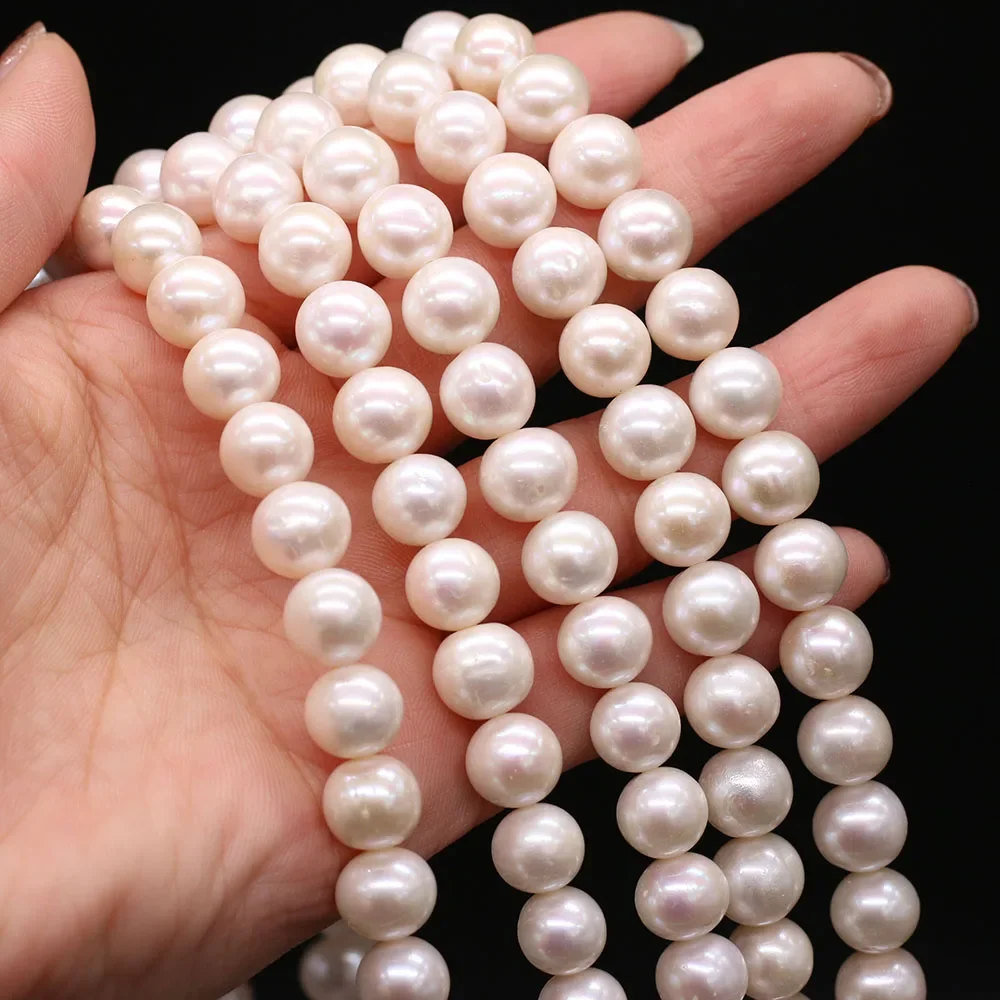 Hot Sale Natural Zhuji Freshwater Culture Pearl Beads Loose Round Big Bead for Jewelry Making DIY Nacklace Bracelet Supply