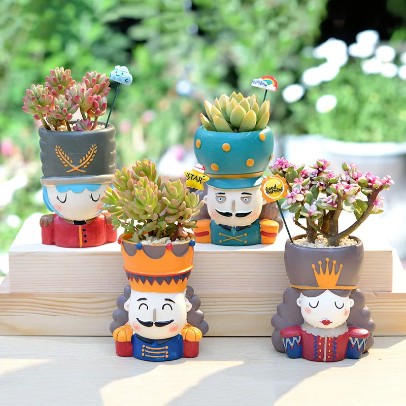 Concrete Flowerpot Molds Planters Cement Pot Molds Indoor Plants Vase Plaster Mold Queen Statue Pen Holder Candle Cup Resin Mold