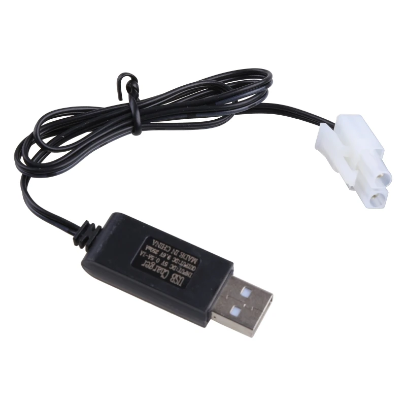 Charging Cable Battery USB Charger Ni-Cd Ni-MH Batteries Pack KET-2P Plug Adapter 9.6V 250mA Output Toys Car