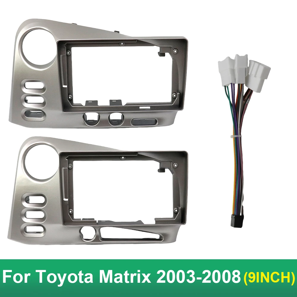 9 Inch Car Frame Fascia Adapter Android Radio Dash Fitting Panel Kit For Toyota Matrix 2 E140 Pontiac Vibe