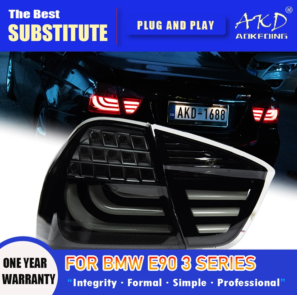 

Задний фонарь AKD для BMW E90, светодиодный задний фонарь 2005-2008 320i 325i, задний противотуманный тормозной сигнал поворота, автомобильные аксессуары