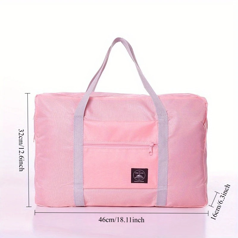 حقيبة سفر قابلة للطي من القماش الخشن، حقيبة سفر خفيفة الوزن وسعة كبيرة، ملحقات رحلة عطلة نهاية الأسبوع الرياضية طوال الليل، حقيبة تخزين متحركة