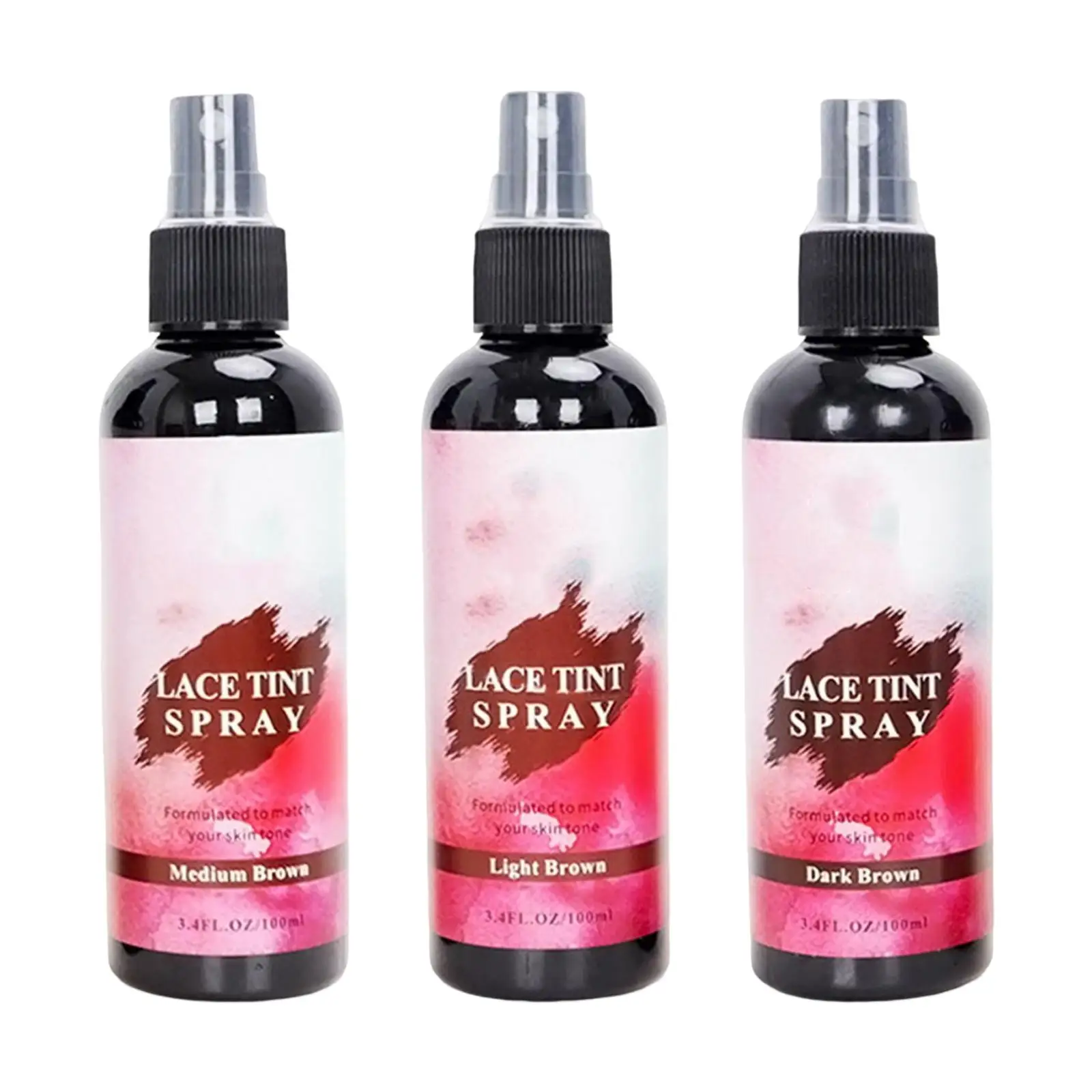 

Lace Tint Spray Professional Water Resistant Quick Dry Tinted Lace spray Lace Wigs Spray 100ml for Wigs All Hair Types