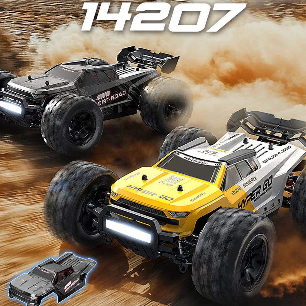

1/14 MJX Hyper Go14207 Brushless RC Remote Control Car with 2 Shell Four-Wheel Drive Drift Off-Road Vehicle 2.4g High-Speed Car