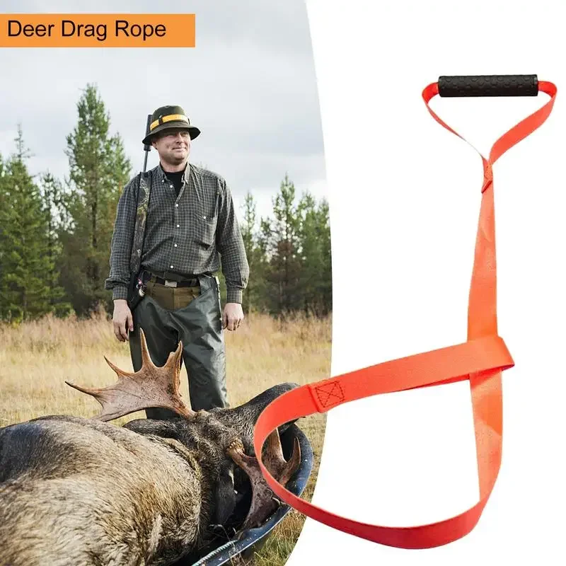 Deer Drag Harness Durable Hunting Deer Belt with Handle Portable Puller Dragging Pull Rope Multipurpose Band for Outdoor Farm