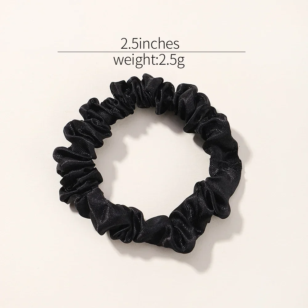 5Pcs Simple Solid Color Elastics Hair Ties Set for Women Girl Thick Soft No Hurt Hairbands Ponytail Holder Rope Hair Accessories